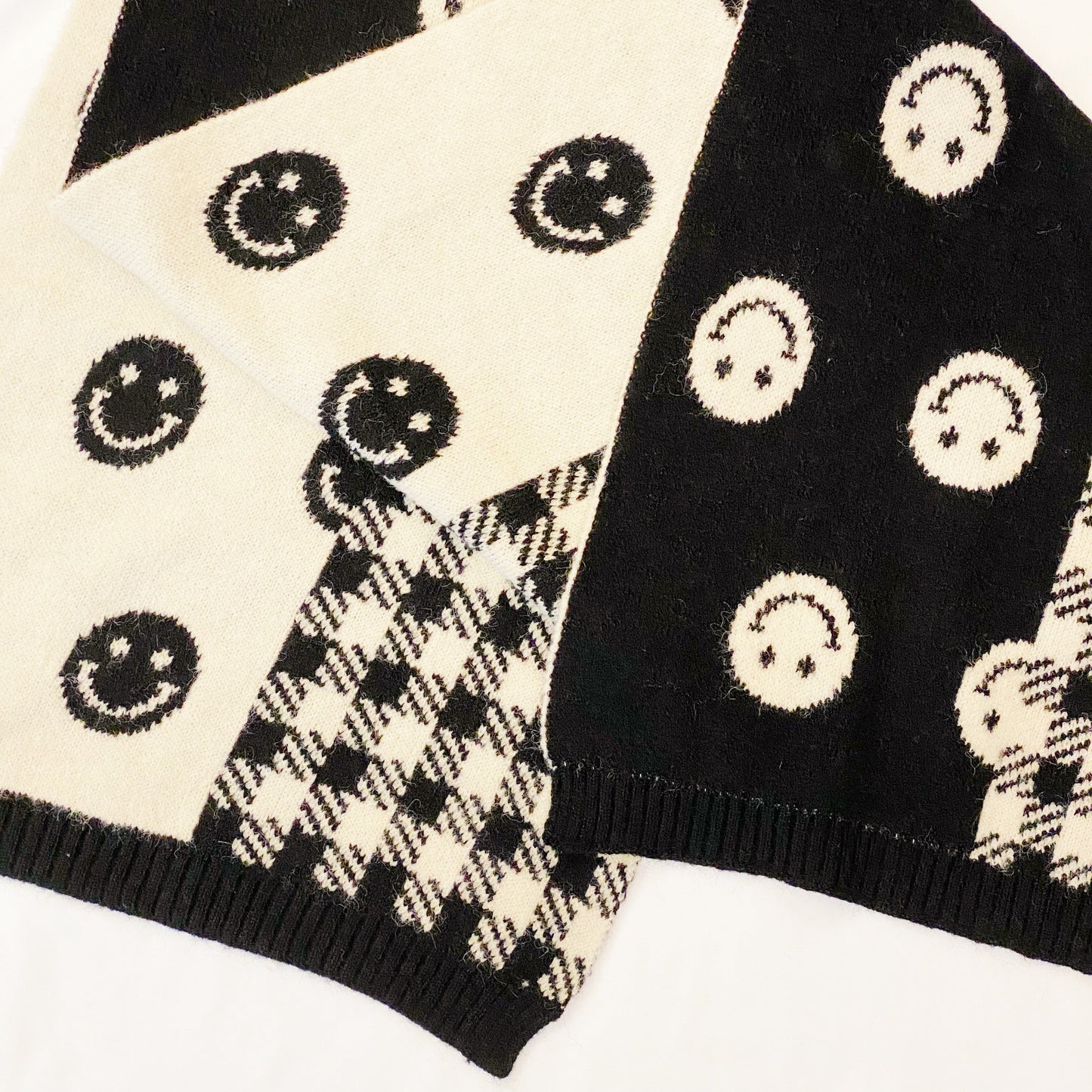 Checked on Happiness Cozy Scarf