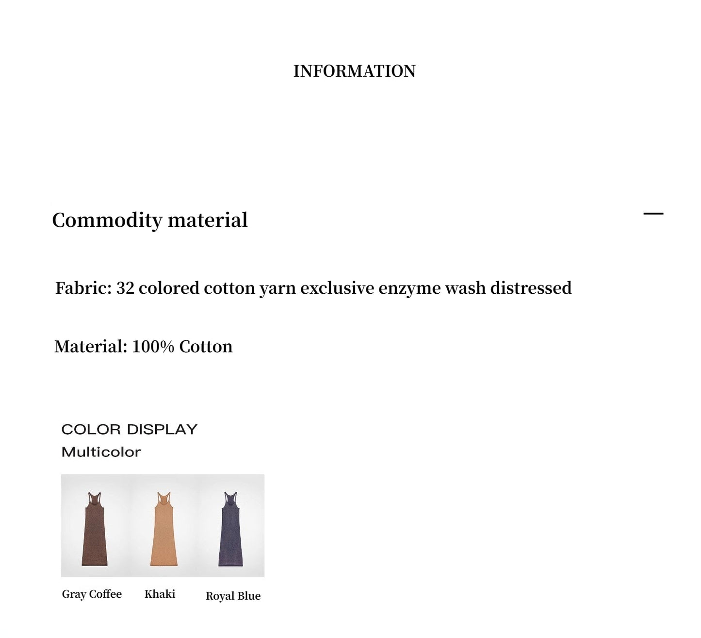 "Cool Girl Recipe" Luxury Brand Exclusive Ferment-Washed Distressed Vest Dress