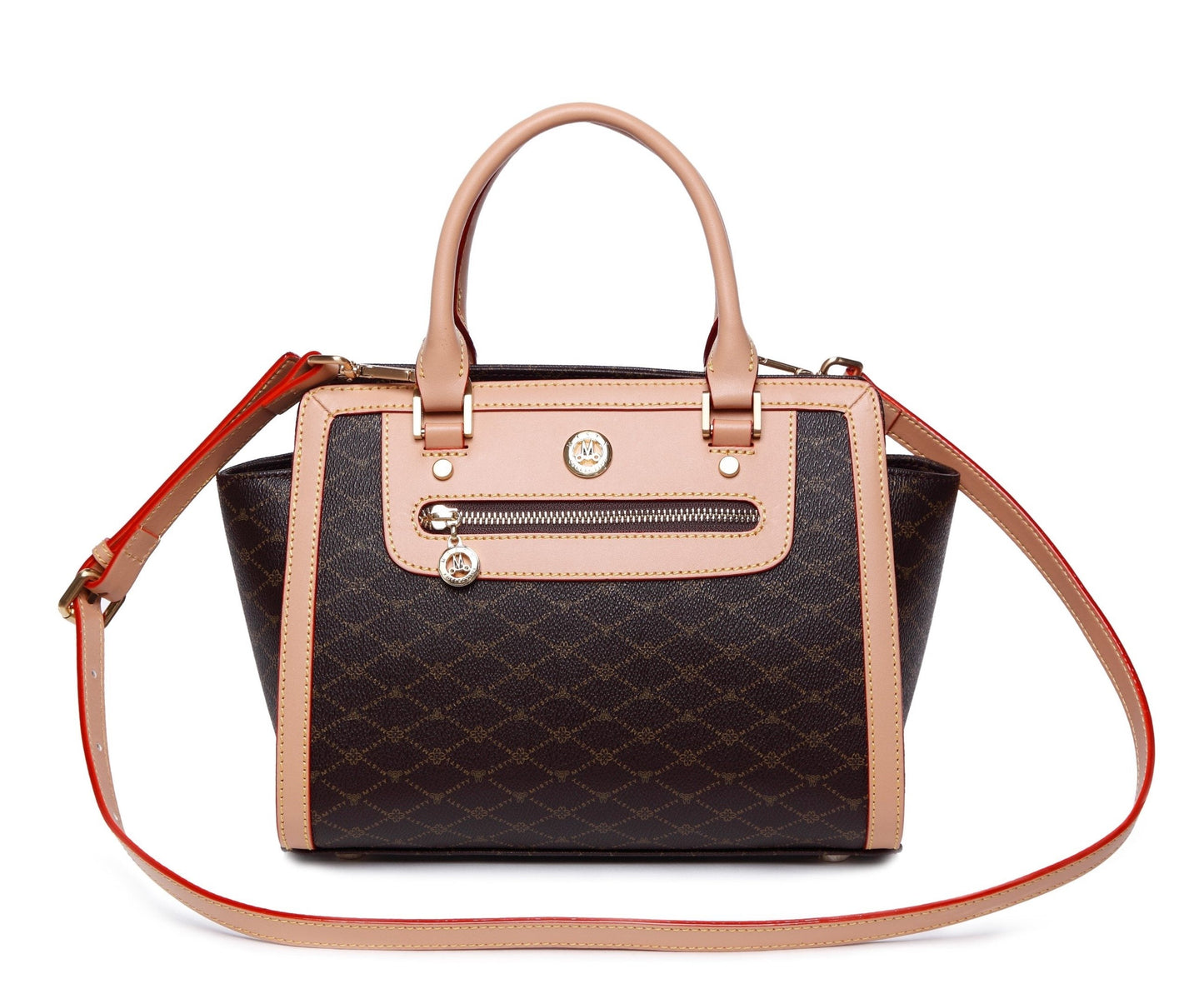 Misty Graceful Glint Leather Handbag