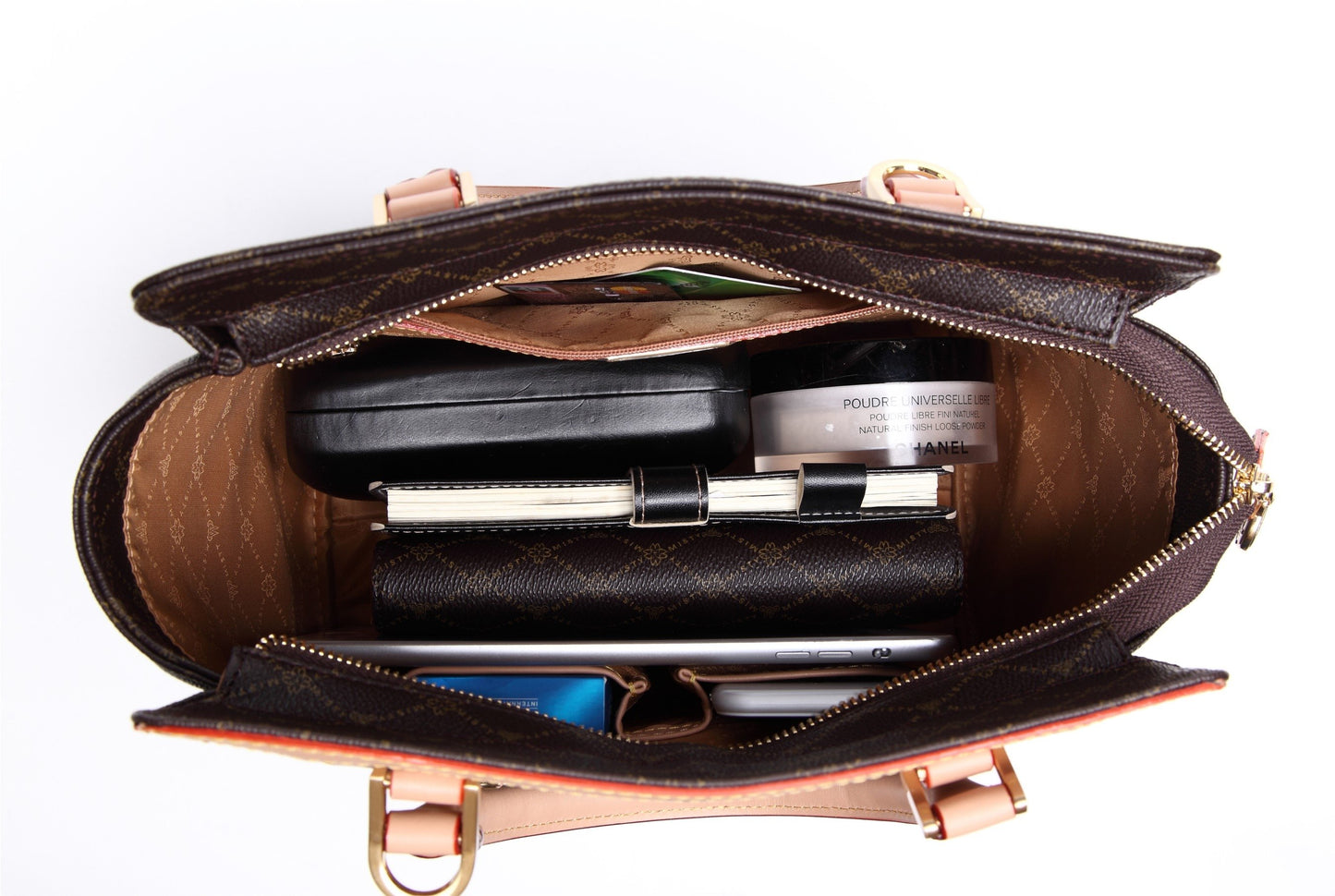 Misty Graceful Glint Leather Handbag