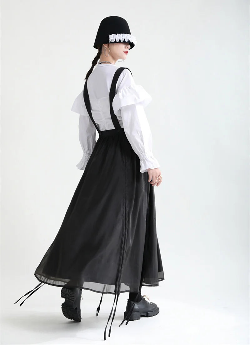 Ranada Rouched Overall Skirt