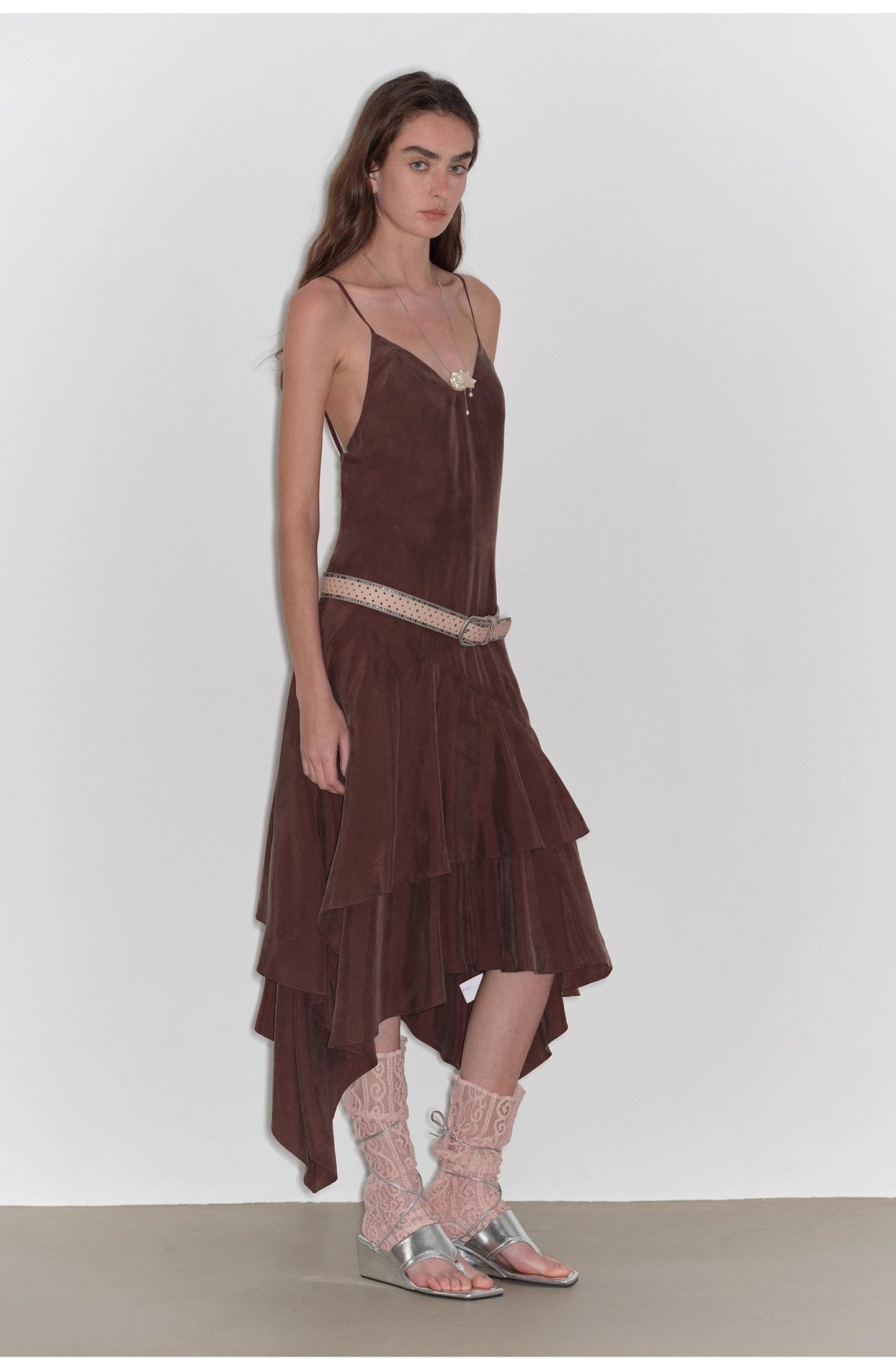 "Heart-Beating Invitation" Lazy irregular A-hem Dress
