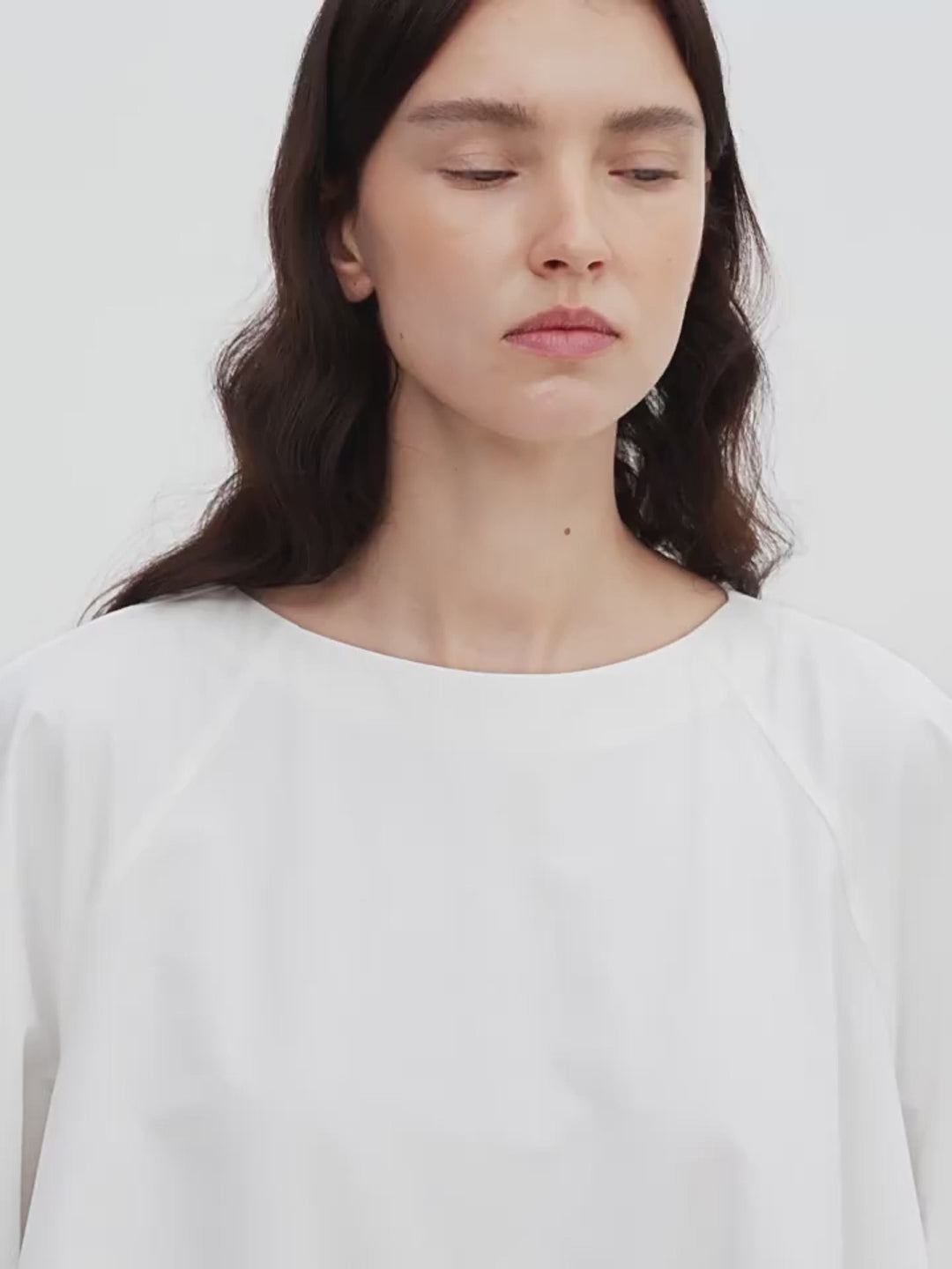 "Ailande" Round Neck Puff Sleeve Dress