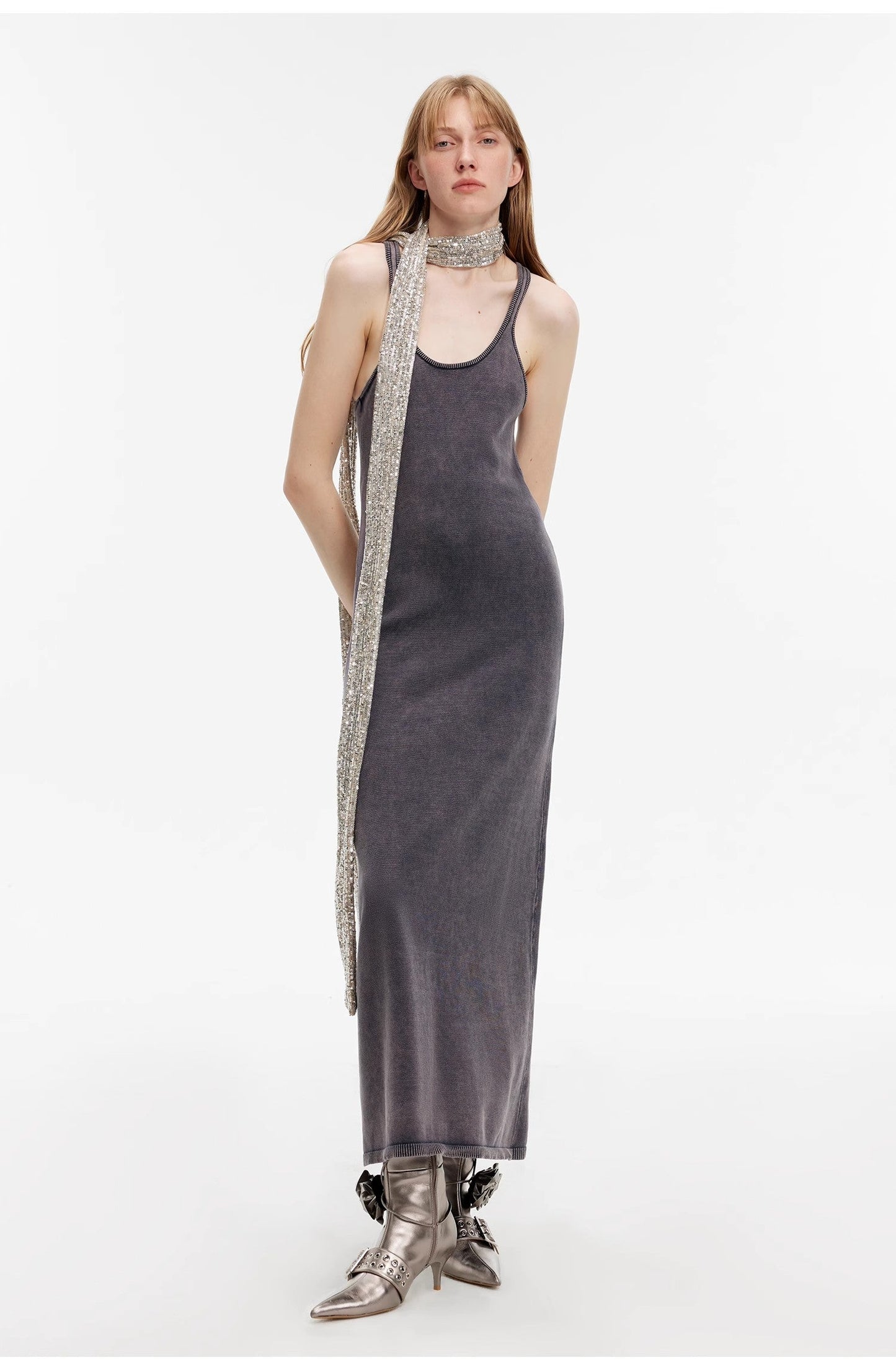 "Cool Girl Recipe" Luxury Brand Exclusive Ferment-Washed Distressed Vest Dress