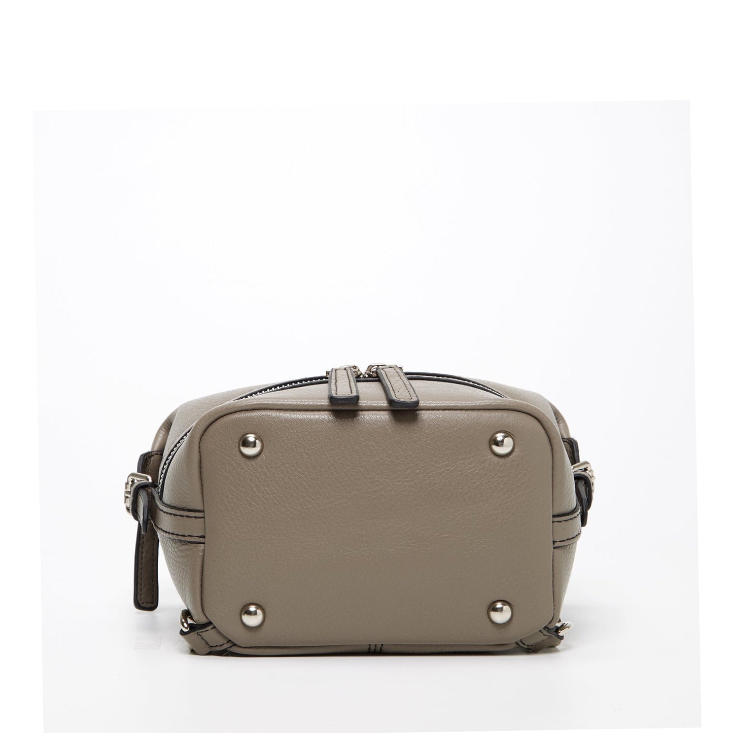 SUSU the Ashley Gray Leather Backpack Purse