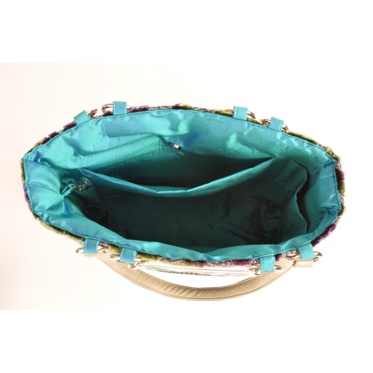 Baroque Teal Large Tote