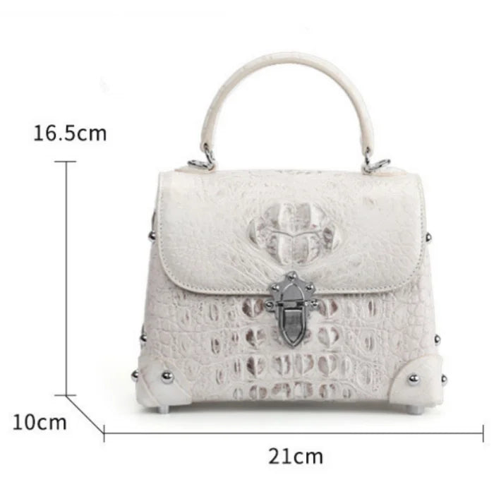 Sacoche Femme Luxury Fashion Women Authentic Genuine Alligator Crocodile Skin Leather Crossbody Shoulder Bag Handbags for Women