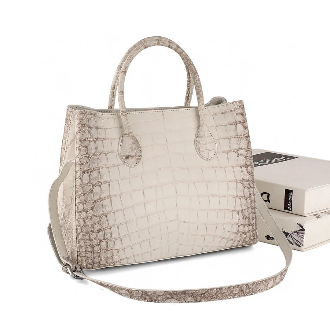 Latest Bags Women High Quality Real Crocodile Skin Handbag Himalayan Crocodile Leather Handbags for Ladies