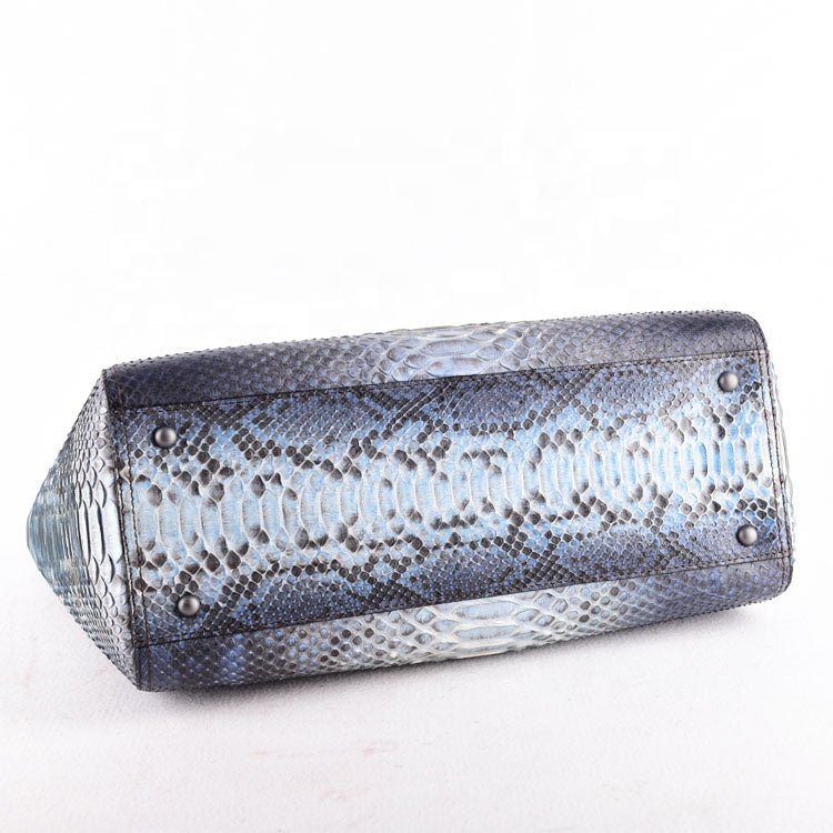 Luxury Python Leather Lady Convertible Tote Bags Exotic Leather Handbag Women Brand Snake Shoulder Bags Custom Made