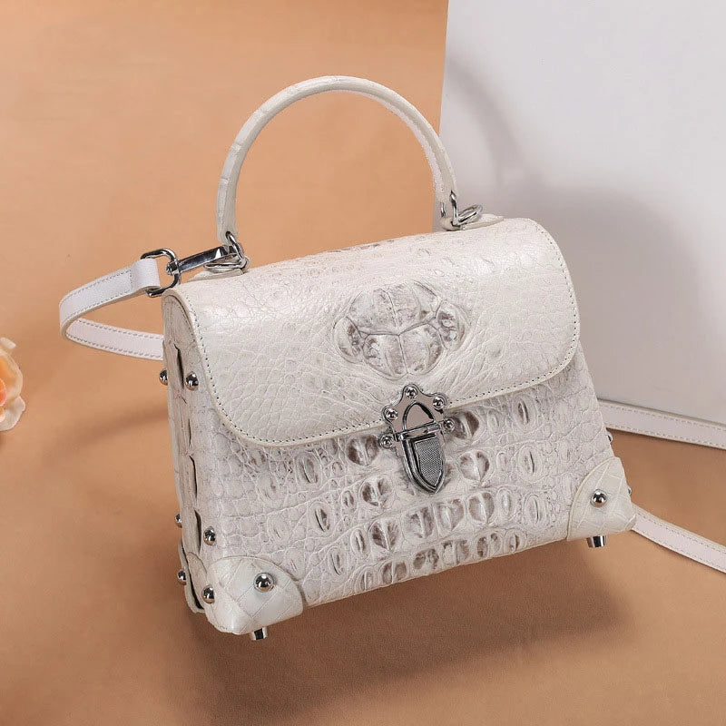 Sacoche Femme Luxury Fashion Women Authentic Genuine Alligator Crocodile Skin Leather Crossbody Shoulder Bag Handbags for Women