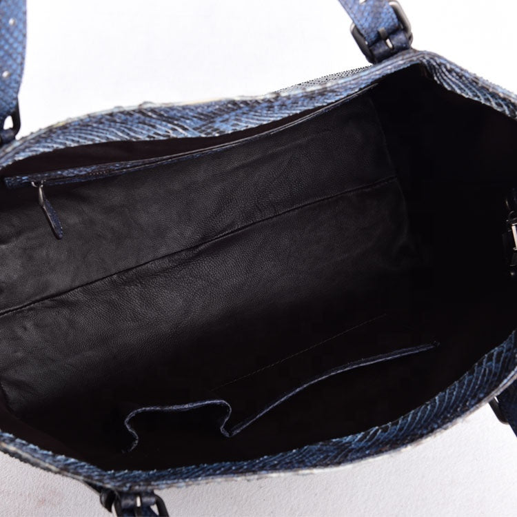 Luxury Python Leather Lady Convertible Tote Bags Exotic Leather Handbag Women Brand Snake Shoulder Bags Custom Made