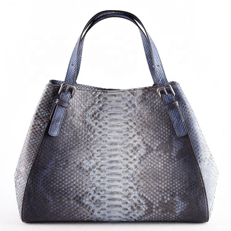 Luxury Python Leather Lady Convertible Tote Bags Exotic Leather Handbag Women Brand Snake Shoulder Bags Custom Made