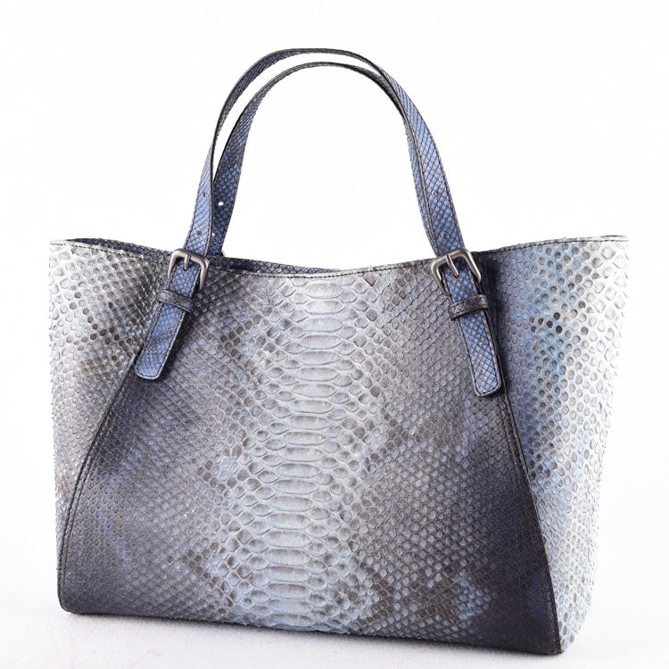 Luxury Python Leather Lady Convertible Tote Bags Exotic Leather Handbag Women Brand Snake Shoulder Bags Custom Made