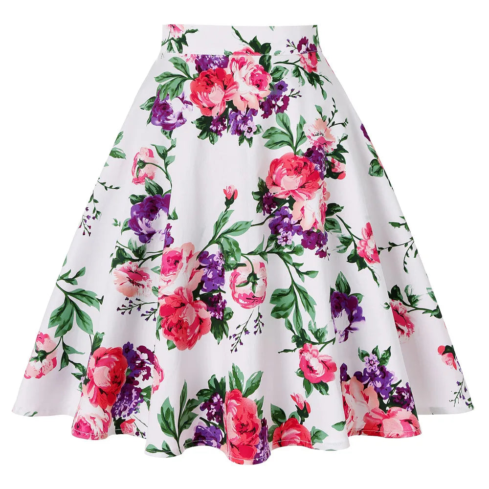 Women's Runway Cotton Retro Vintage Skirt