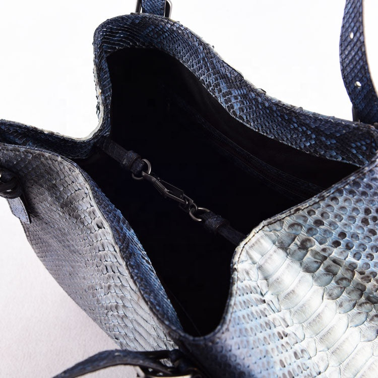 Luxury Python Leather Lady Convertible Tote Bags Exotic Leather Handbag Women Brand Snake Shoulder Bags Custom Made