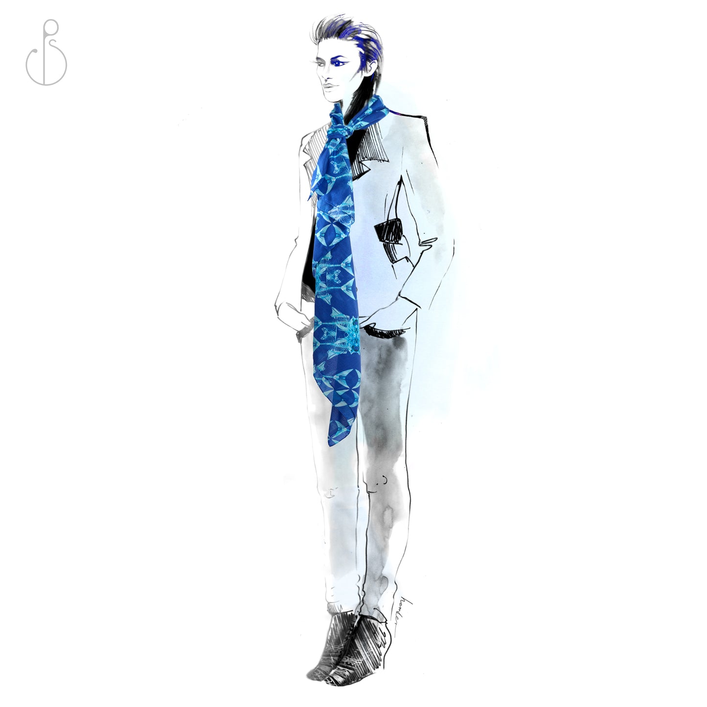 Marine Stillness Scarf