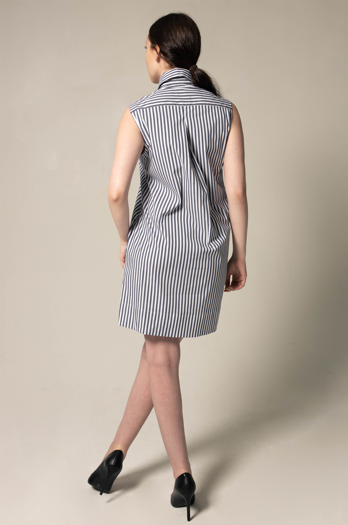 Italian Stripe Sleeveless Dress