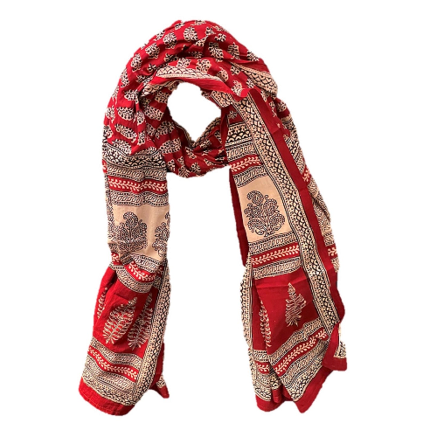 Paisely Design Hand Block Printed on Cotton