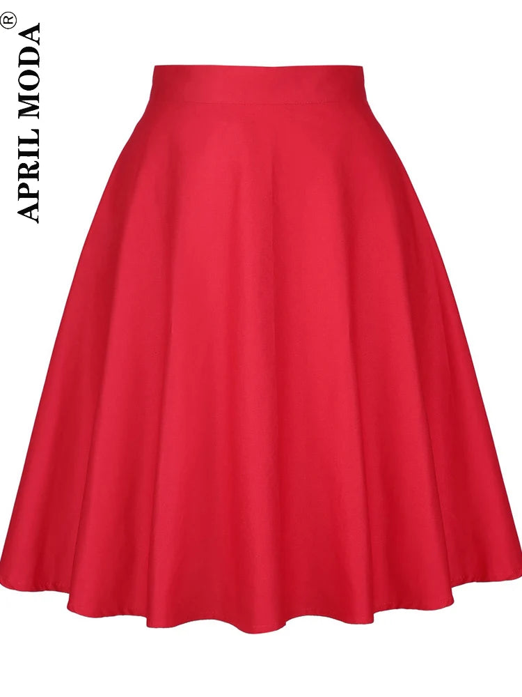 Women's Runway Cotton Retro Vintage Skirt