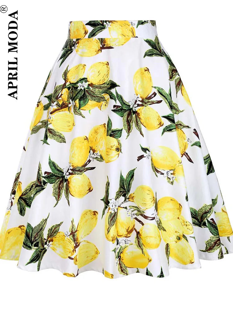 Women's Runway Cotton Retro Vintage Skirt