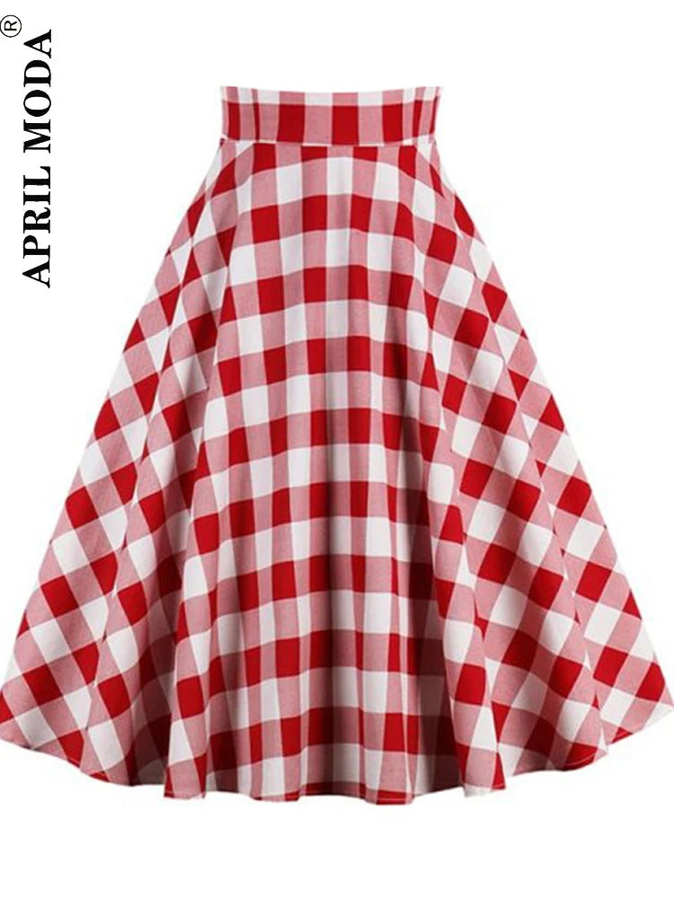 Women's Runway Cotton Retro Vintage Skirt