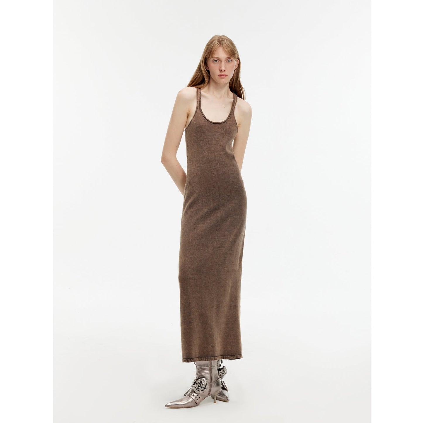 "Cool Girl Recipe" Luxury Brand Exclusive Ferment-Washed Distressed Vest Dress