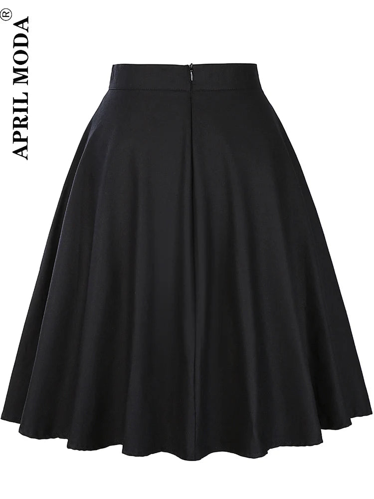 Women's Runway Cotton Retro Vintage Skirt