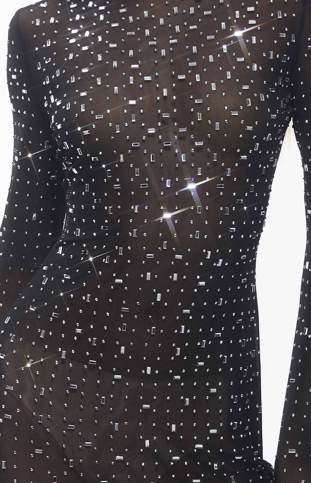 Sasso Crystal Mesh Maxi Dress