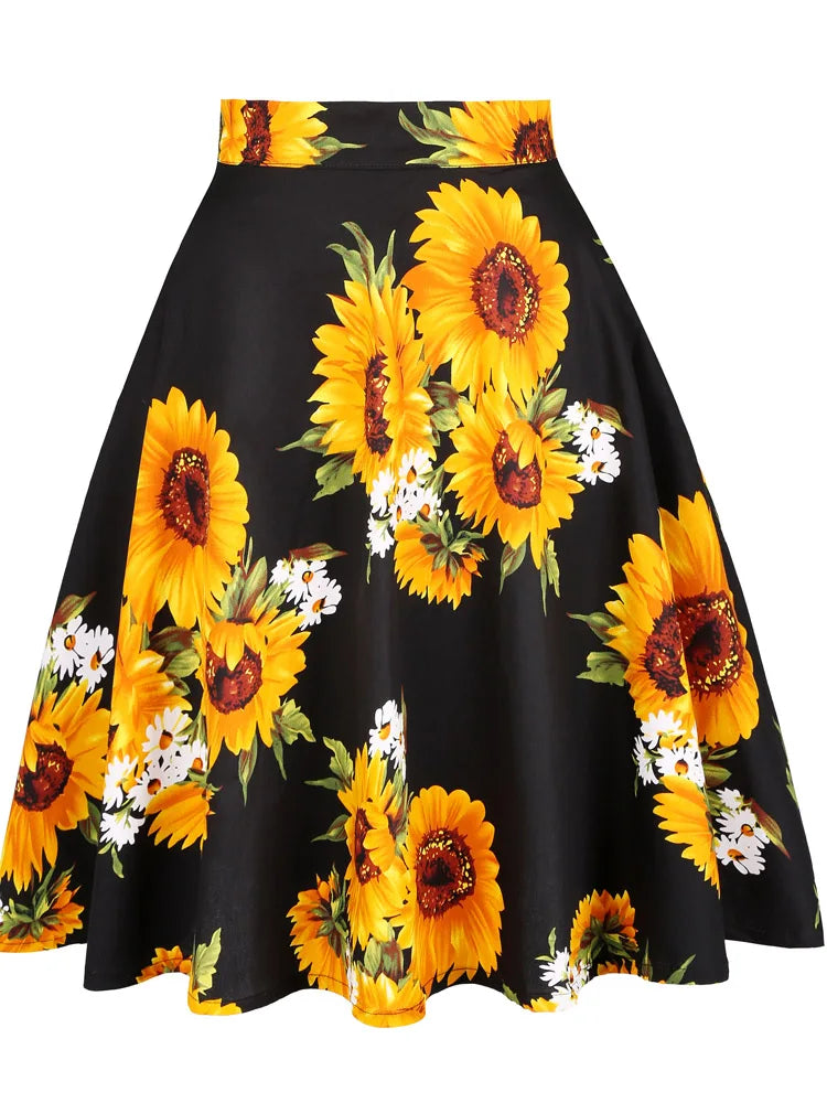 Women's Runway Cotton Retro Vintage Skirt