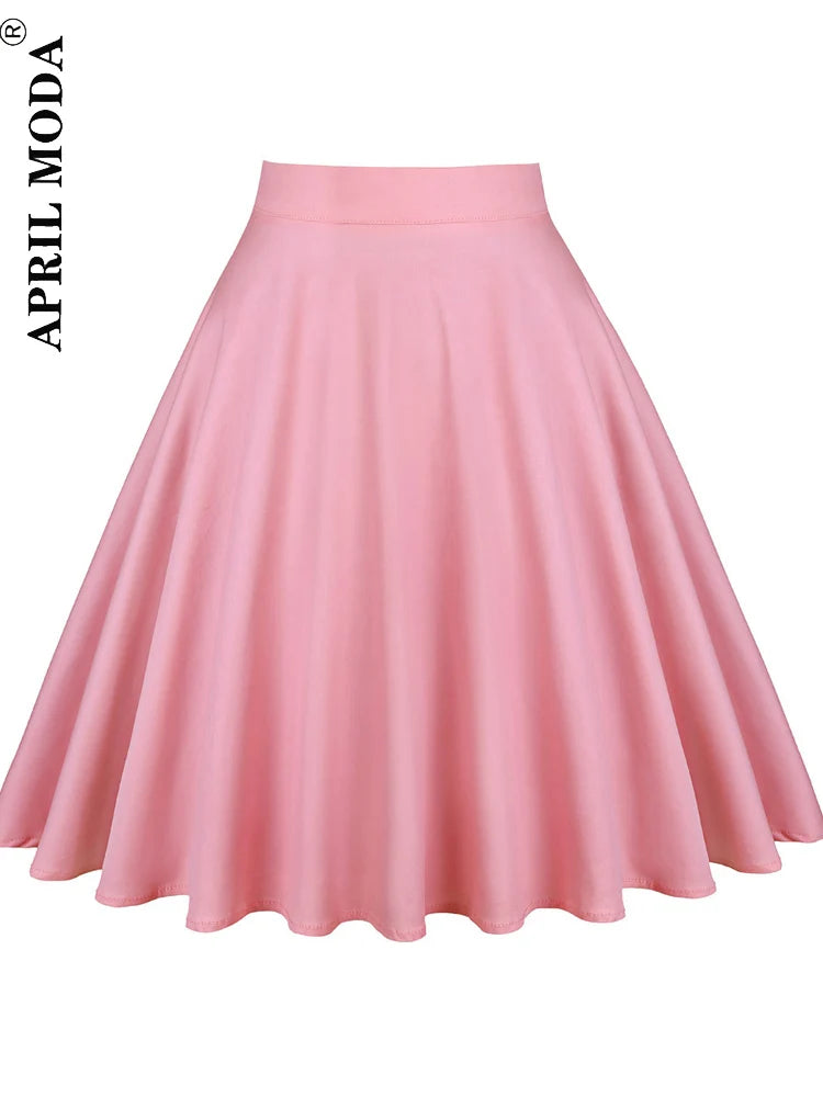 Women's Runway Cotton Retro Vintage Skirt