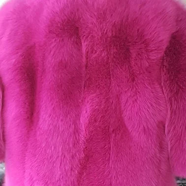 True Natural Fox Fur Coat Thick Silver