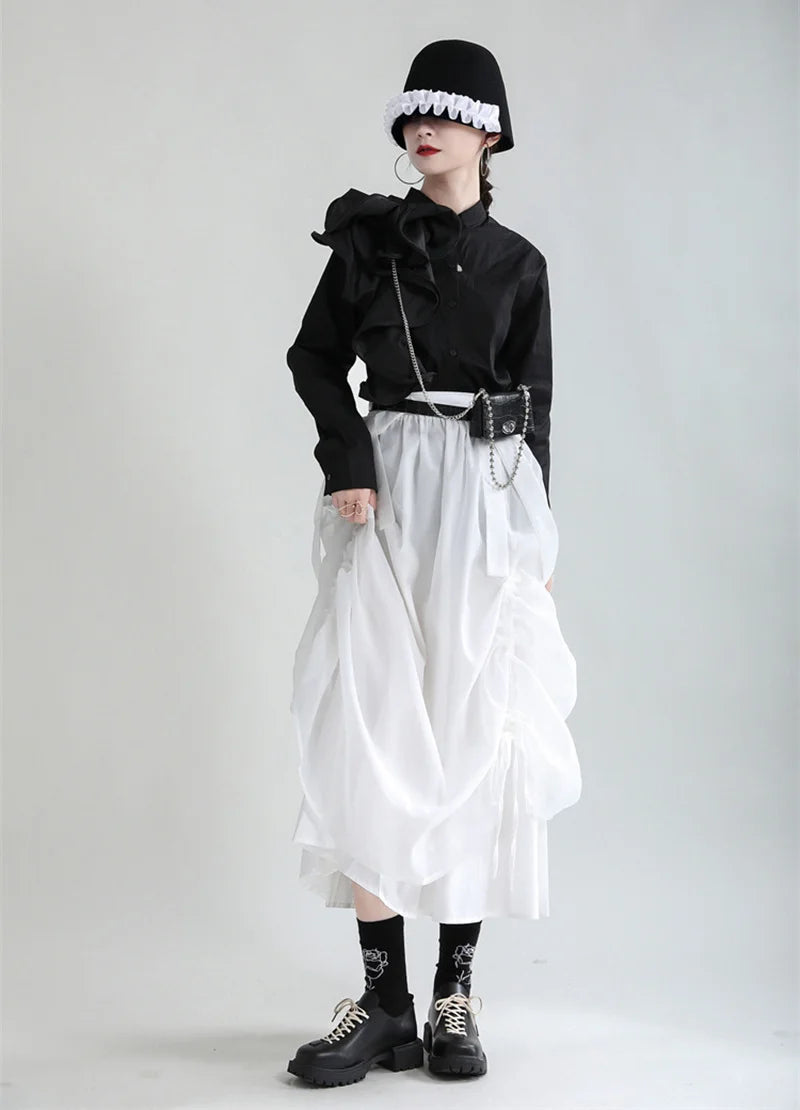 Ranada Rouched Overall Skirt