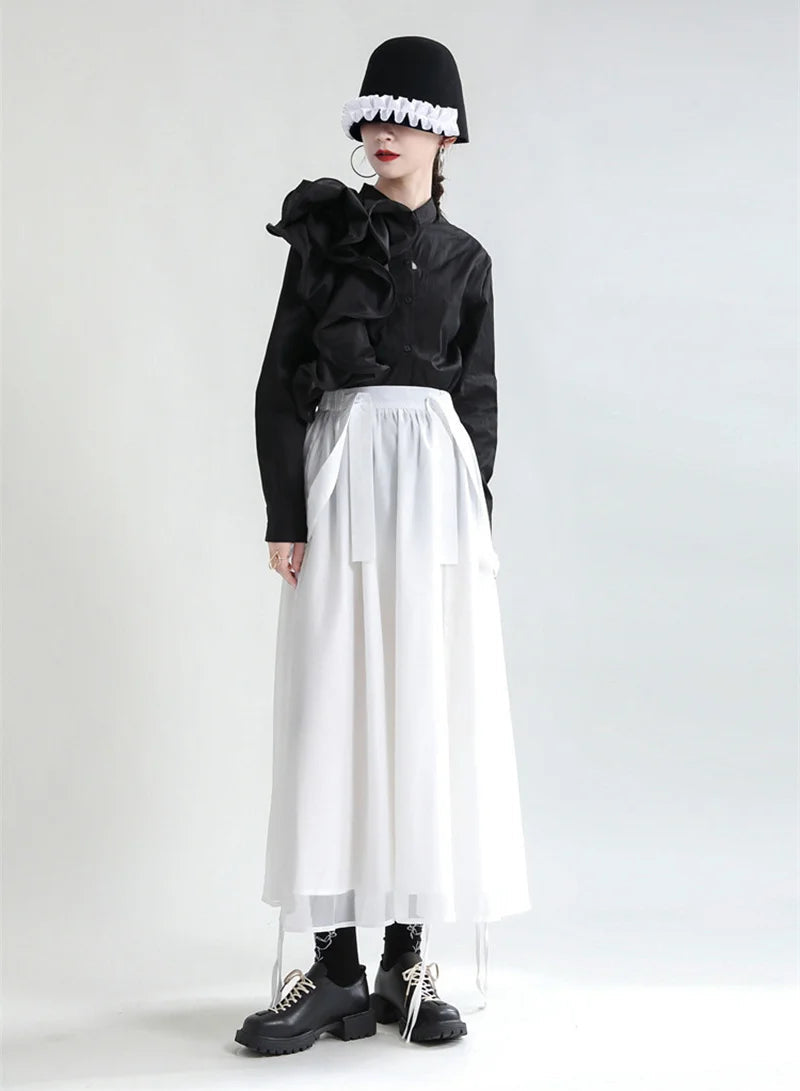 Ranada Rouched Overall Skirt