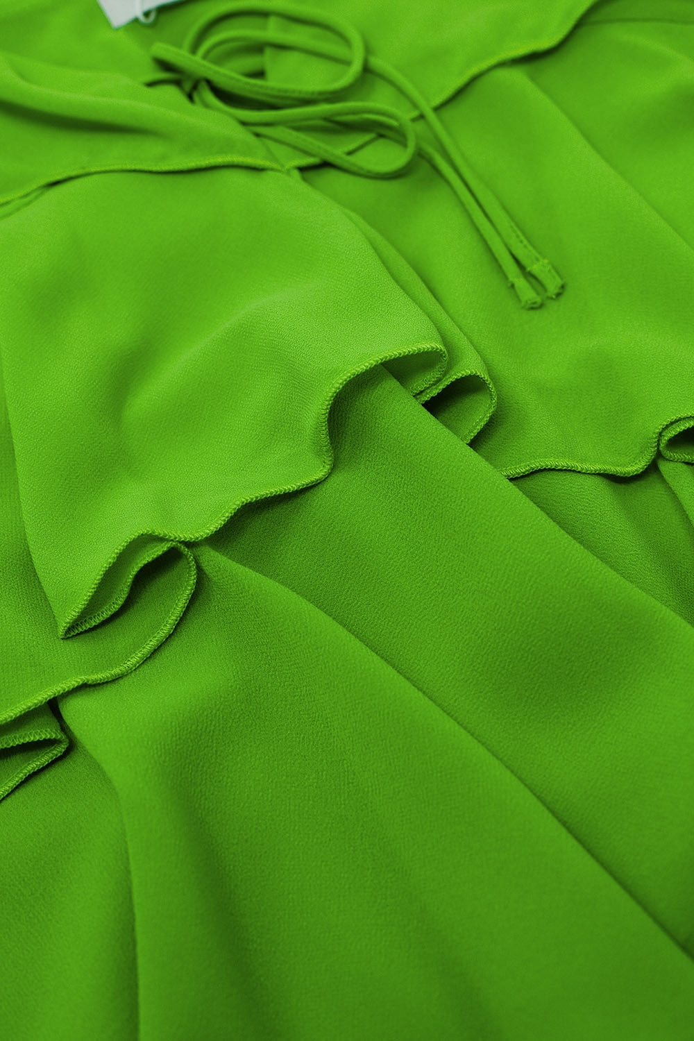 Ruffle Top WIth Thin Straps in Green
