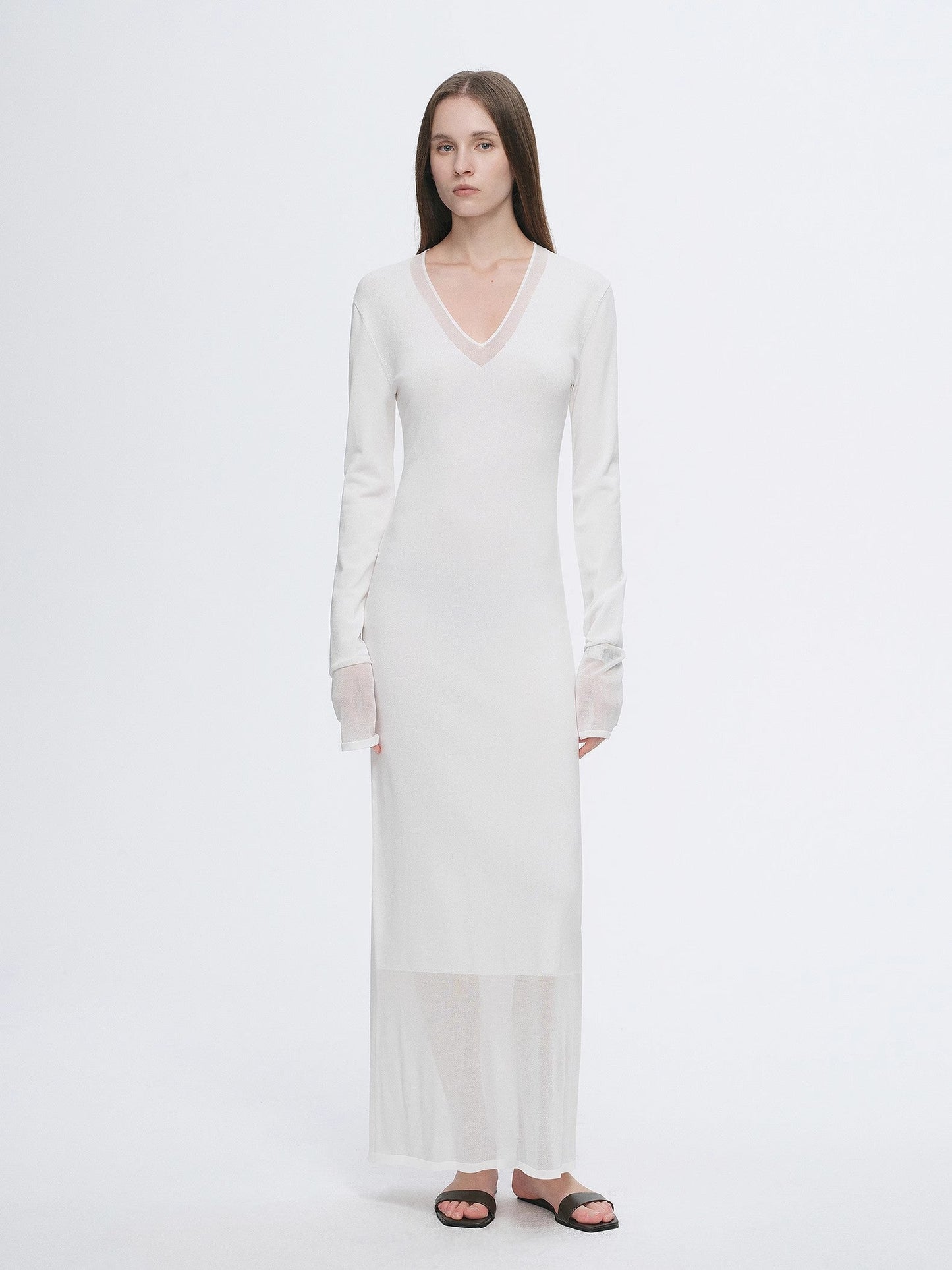 Elegant Sheer Splicing Designed Dress