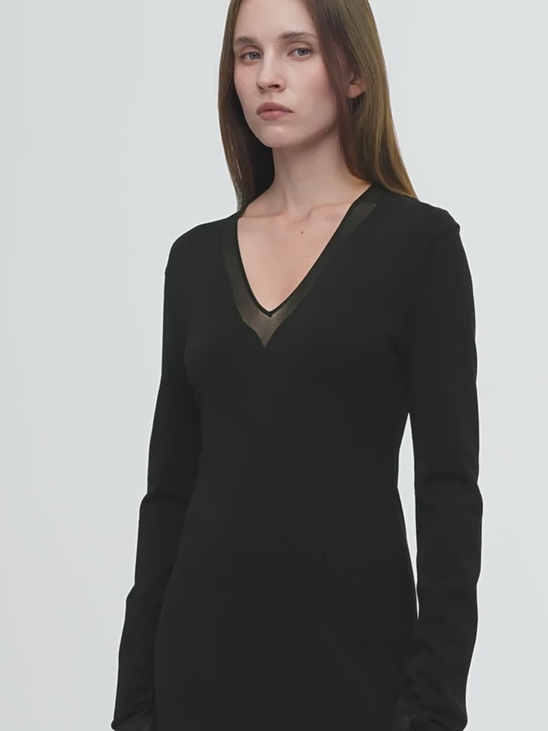 Elegant Sheer Splicing Designed Dress
