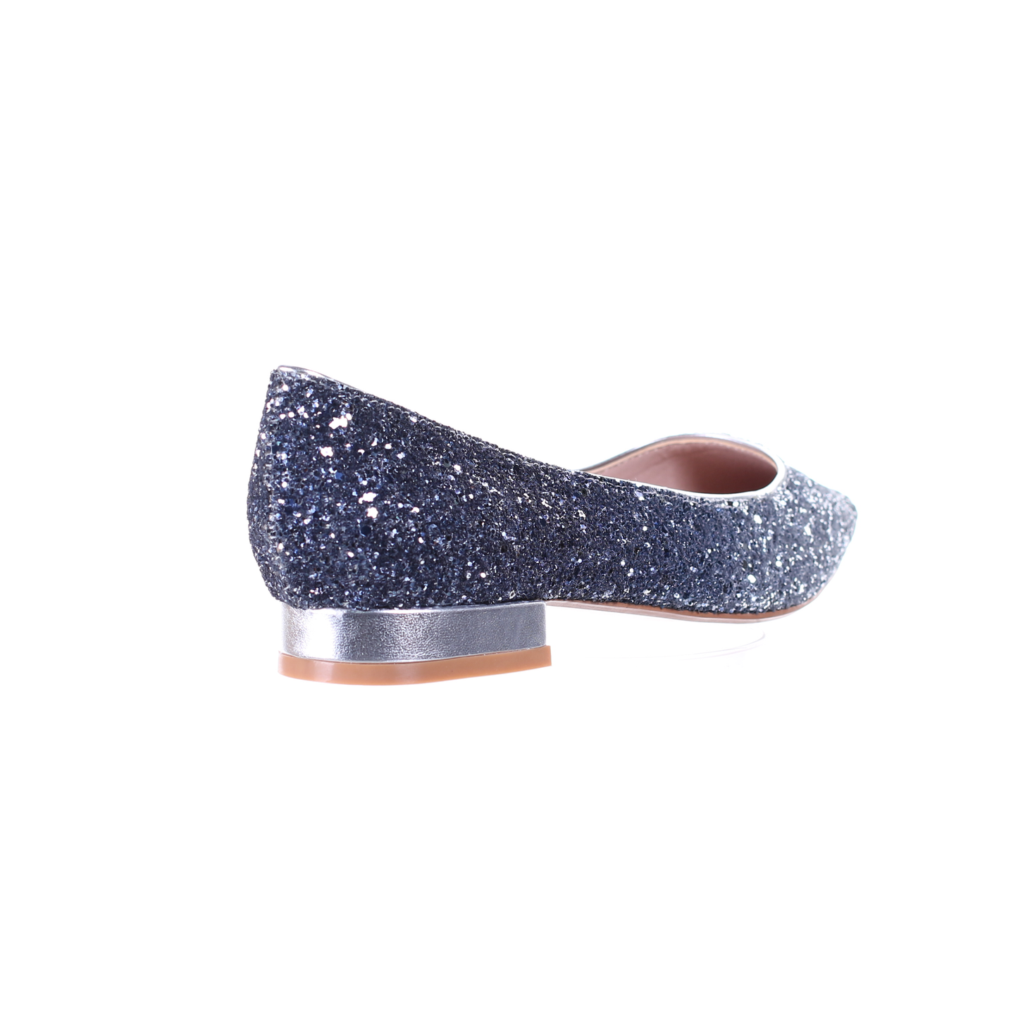 Glitter Pointed Toe Ballet Flats (S/Blue)
