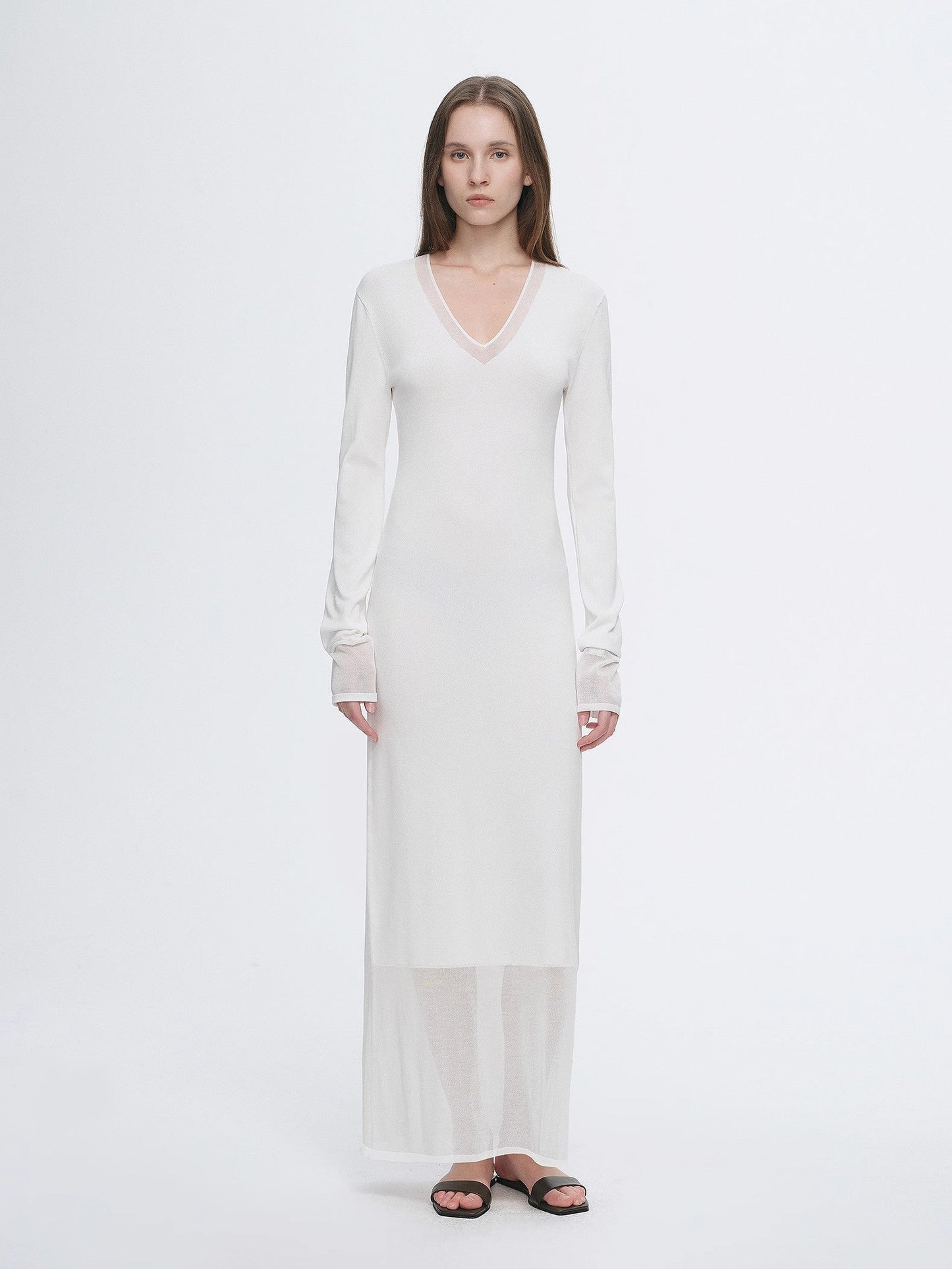 Elegant Sheer Splicing Designed Dress