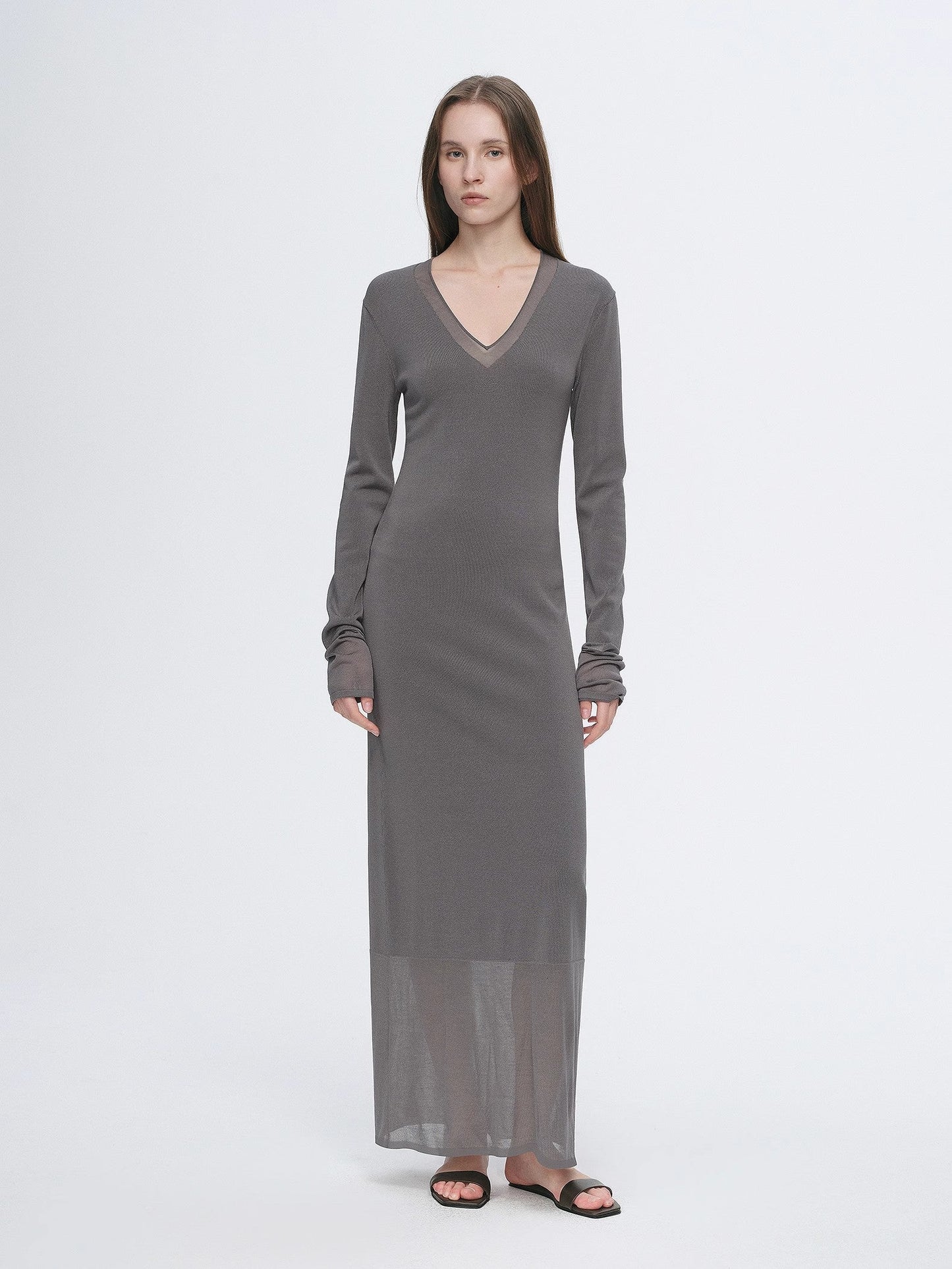Elegant Sheer Splicing Designed Dress