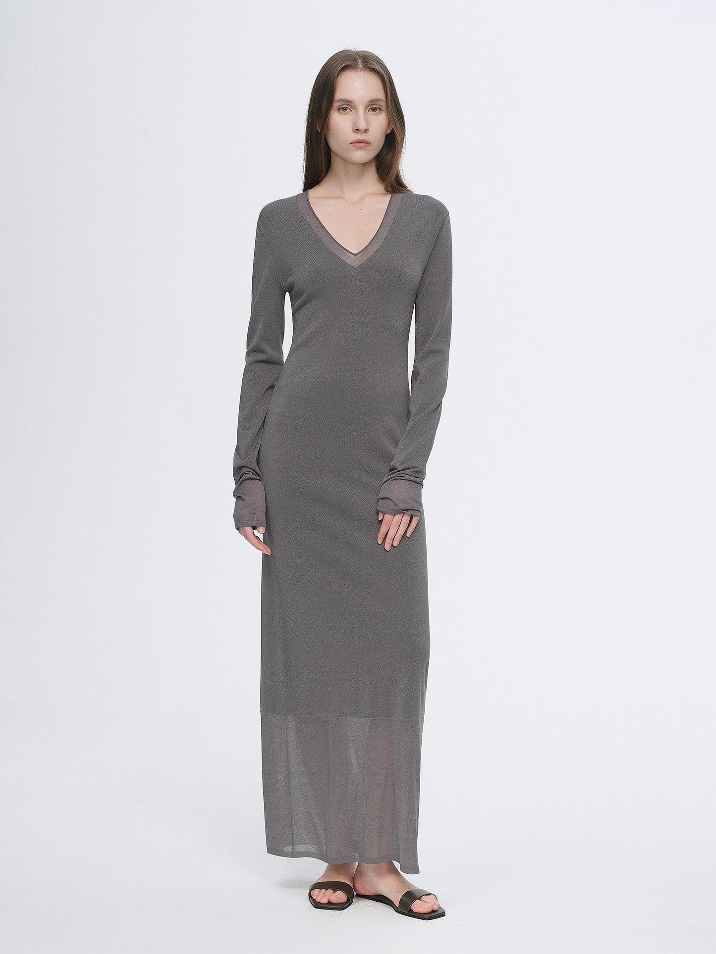 Elegant Sheer Splicing Designed Dress