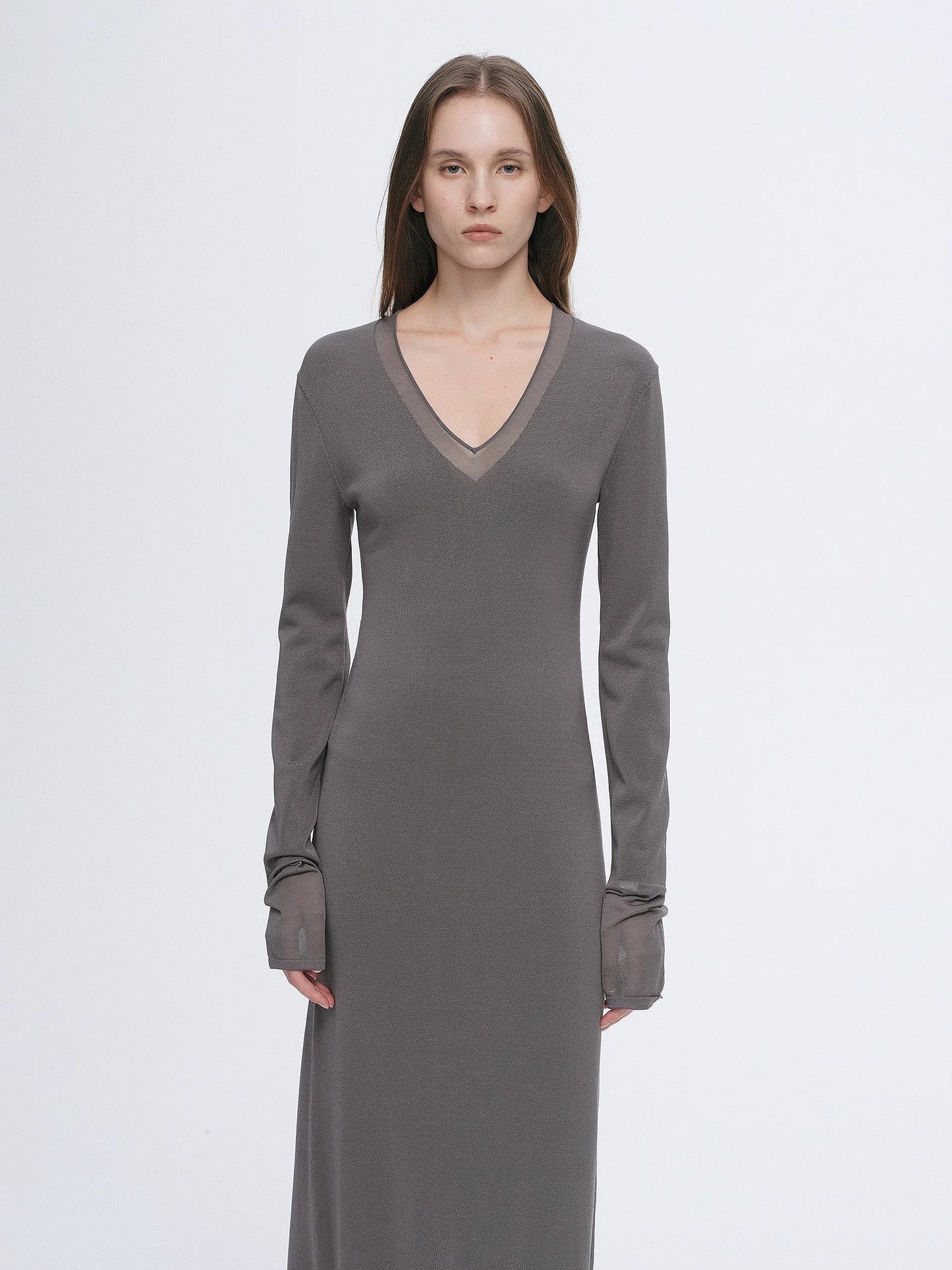 Elegant Sheer Splicing Designed Dress