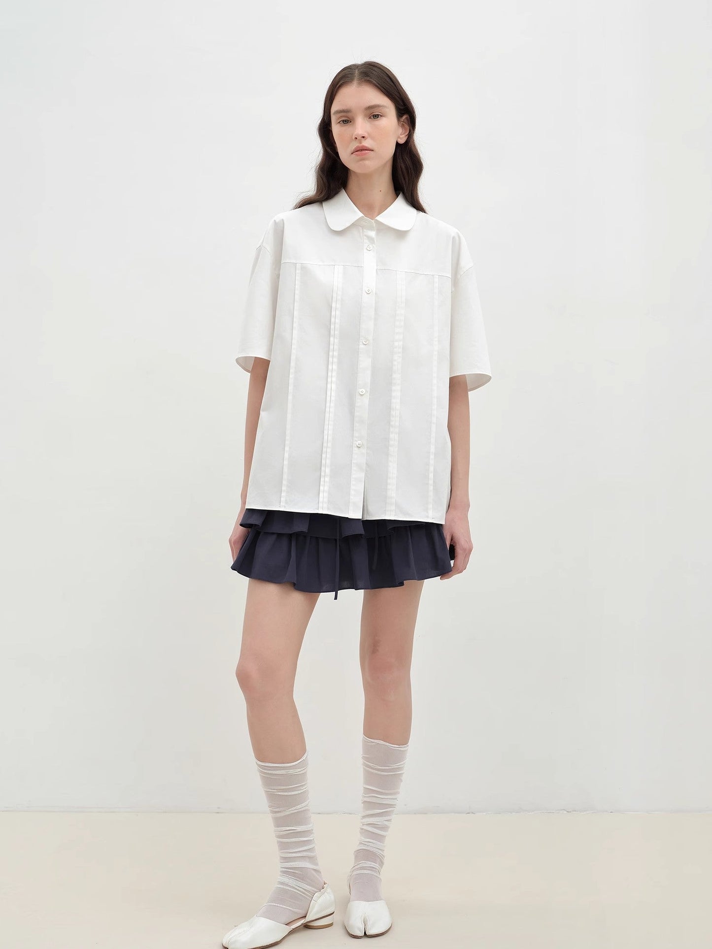 "Blueberry Cream" Pure Cotton Anti-Exposure Lace Cake  Skirt