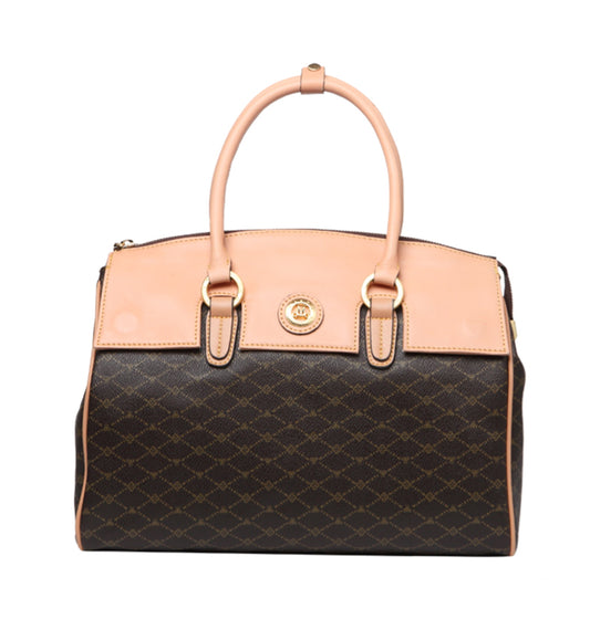 Misty U.S.A. Genuine Cowhide Leather Trim Handbag