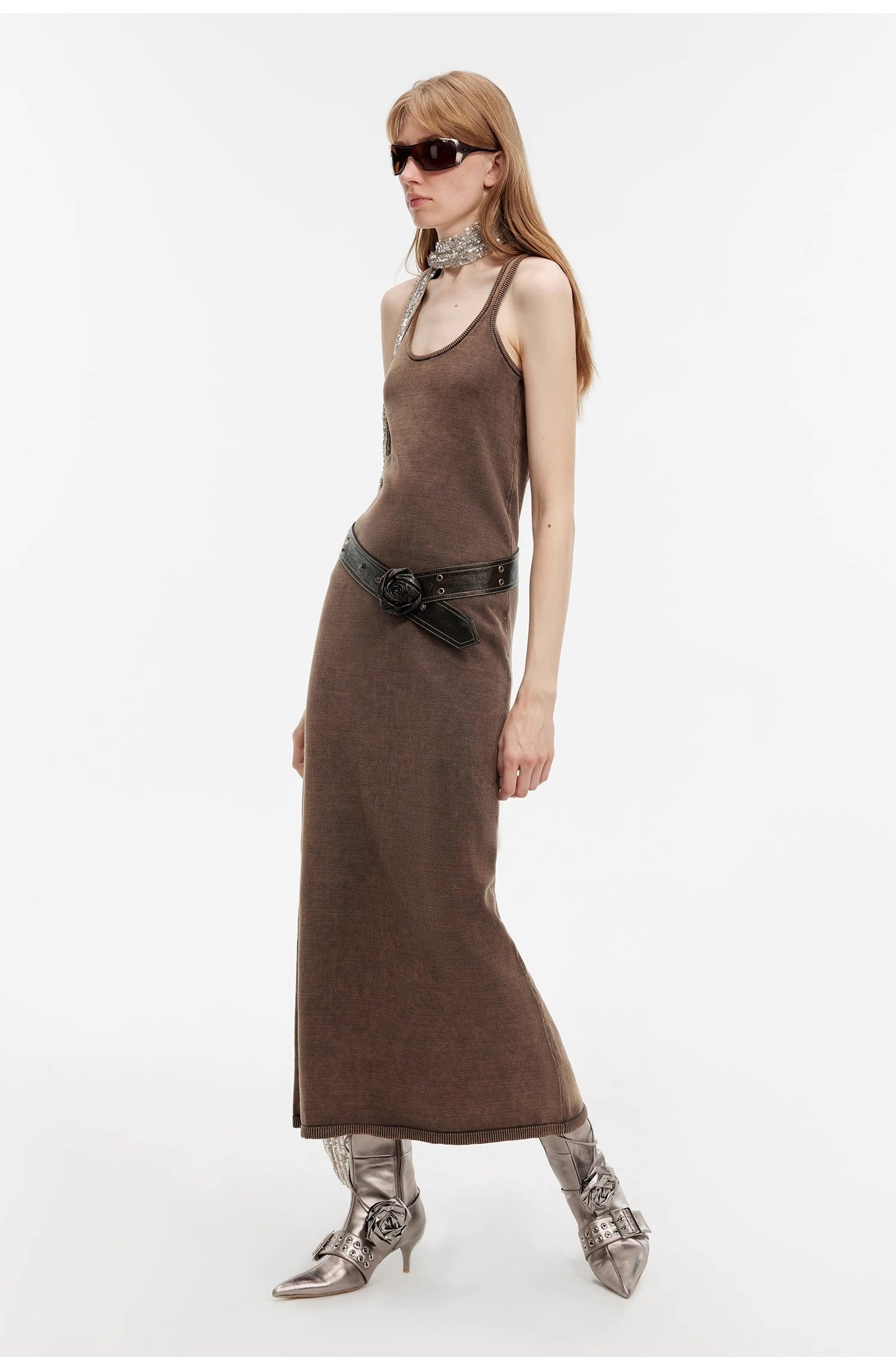 "Cool Girl Recipe" Luxury Brand Exclusive Ferment-Washed Distressed Vest Dress