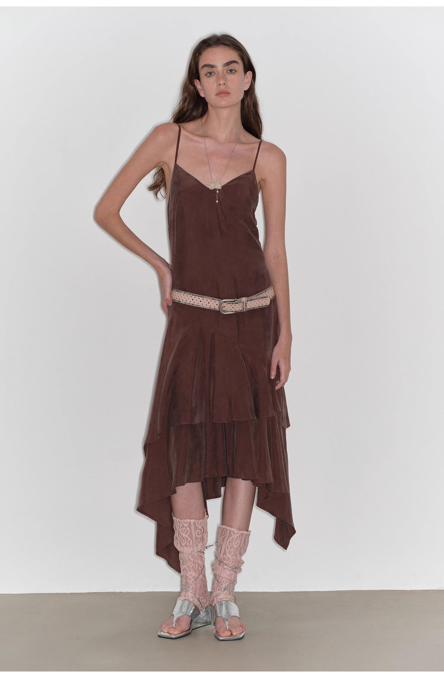 "Heart-Beating Invitation" Lazy irregular A-hem Dress