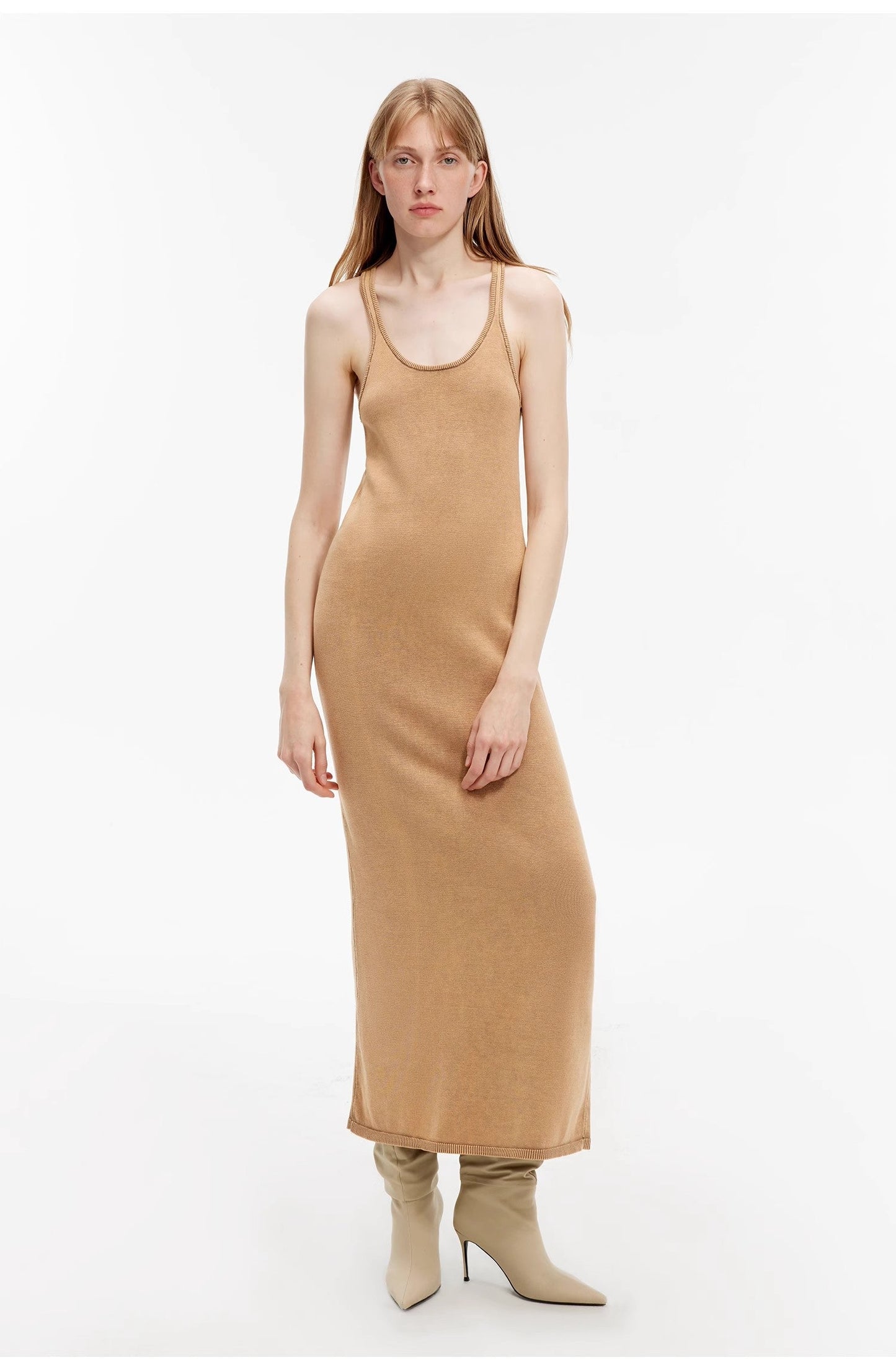 "Cool Girl Recipe" Luxury Brand Exclusive Ferment-Washed Distressed Vest Dress