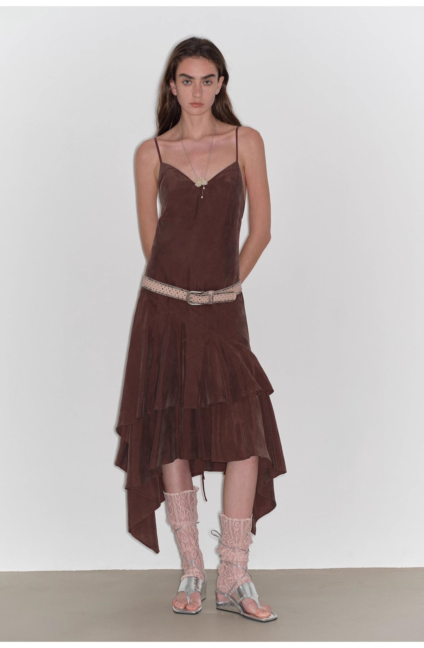 "Heart-Beating Invitation" Lazy irregular A-hem Dress