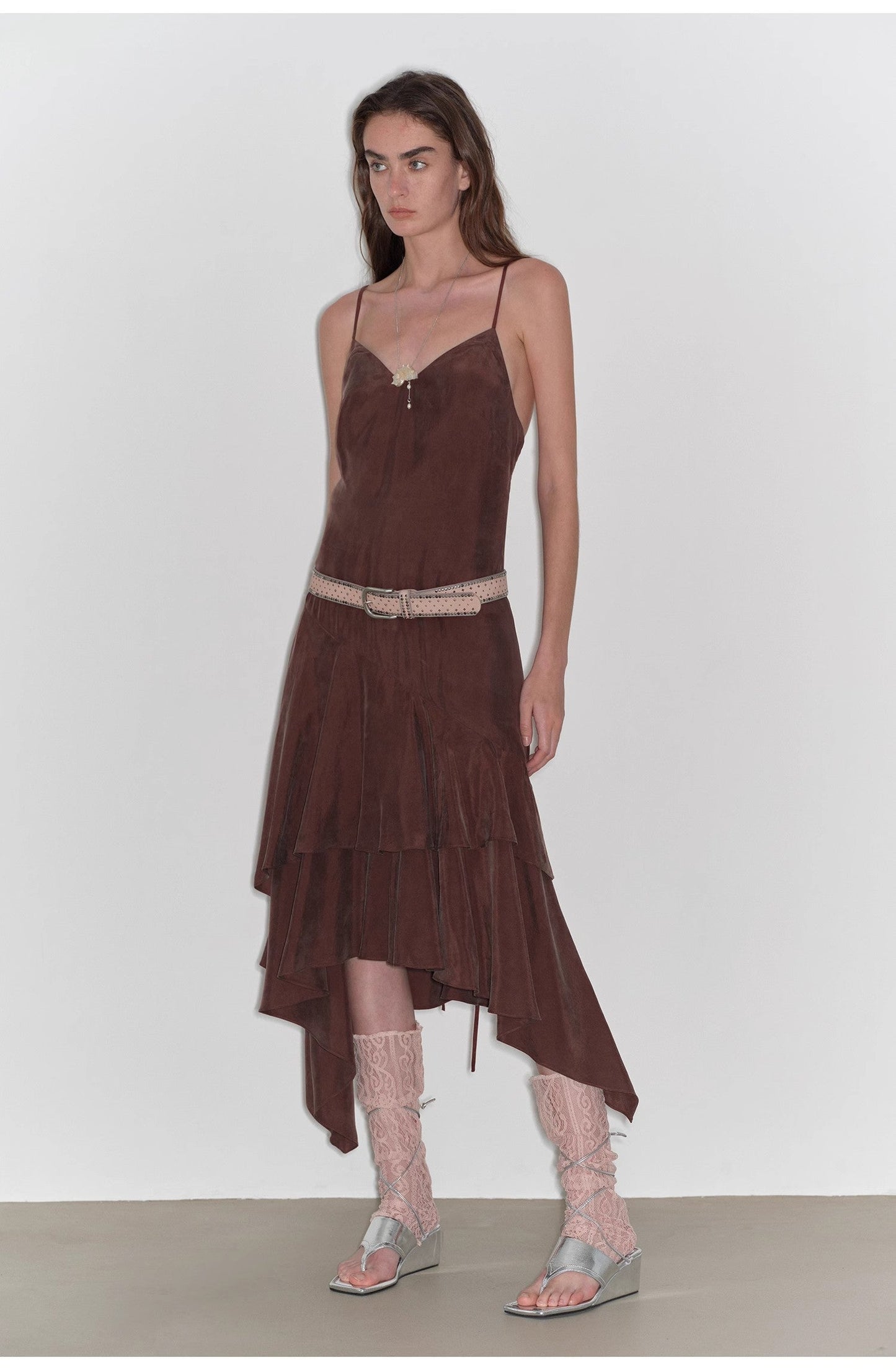 "Heart-Beating Invitation" Lazy irregular A-hem Dress