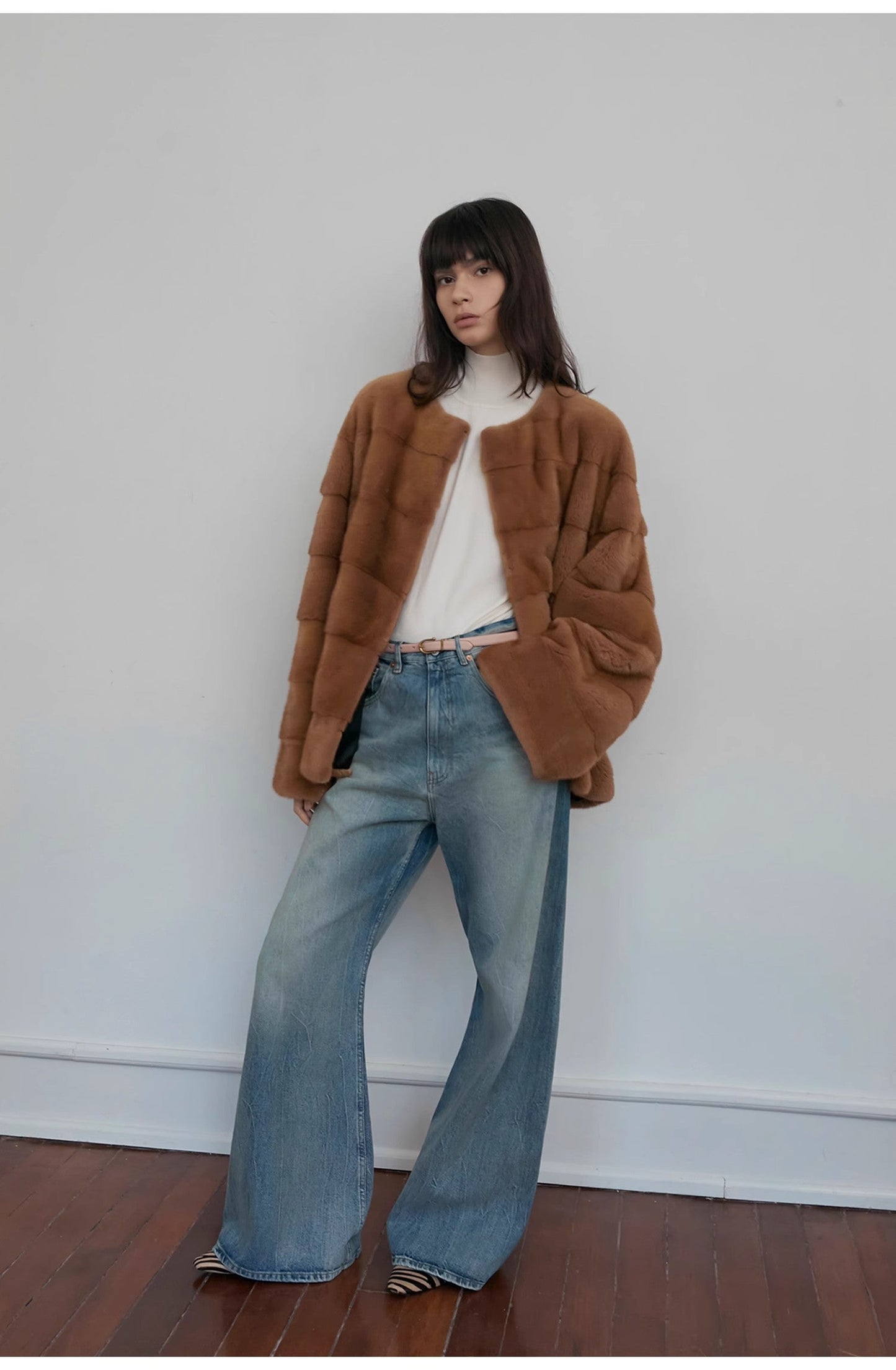 "Magic Dream" Retro Modern Washed Chicken Claw Wrinkled Wide Leg Pants