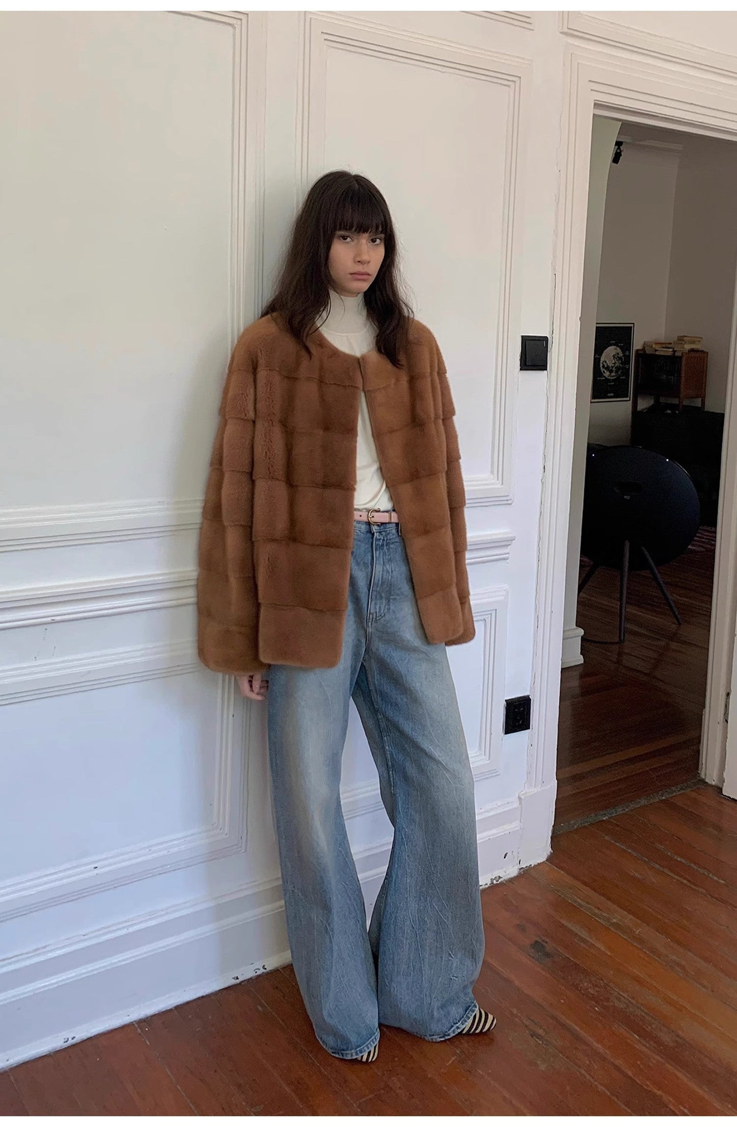"Magic Dream" Retro Modern Washed Chicken Claw Wrinkled Wide Leg Pants